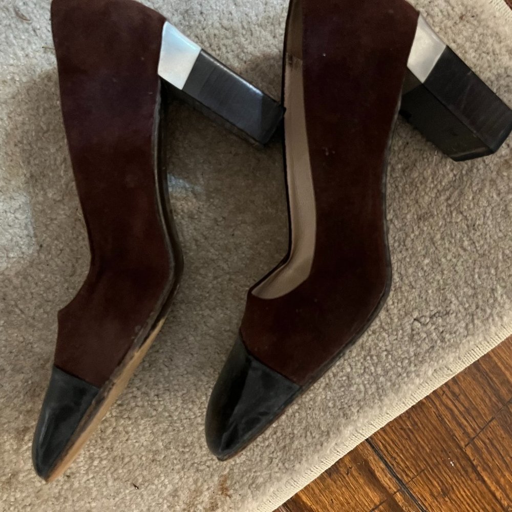 Chanel - Brown Suede and Leather Pumps -Size 9